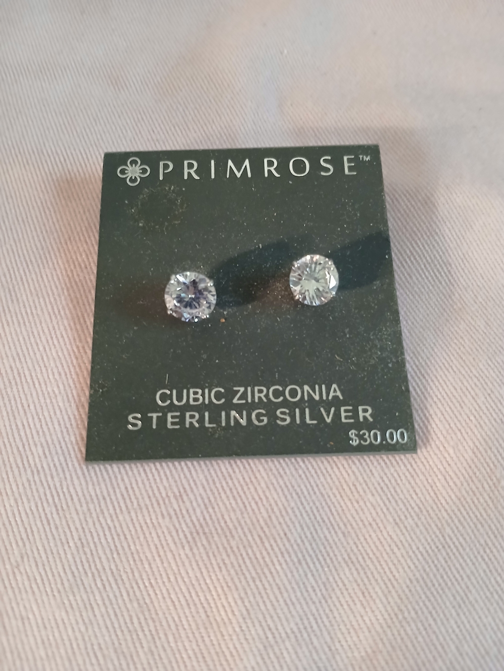 NWT Primrose Sterling Silver Cubic Zirconia Stud Earrings